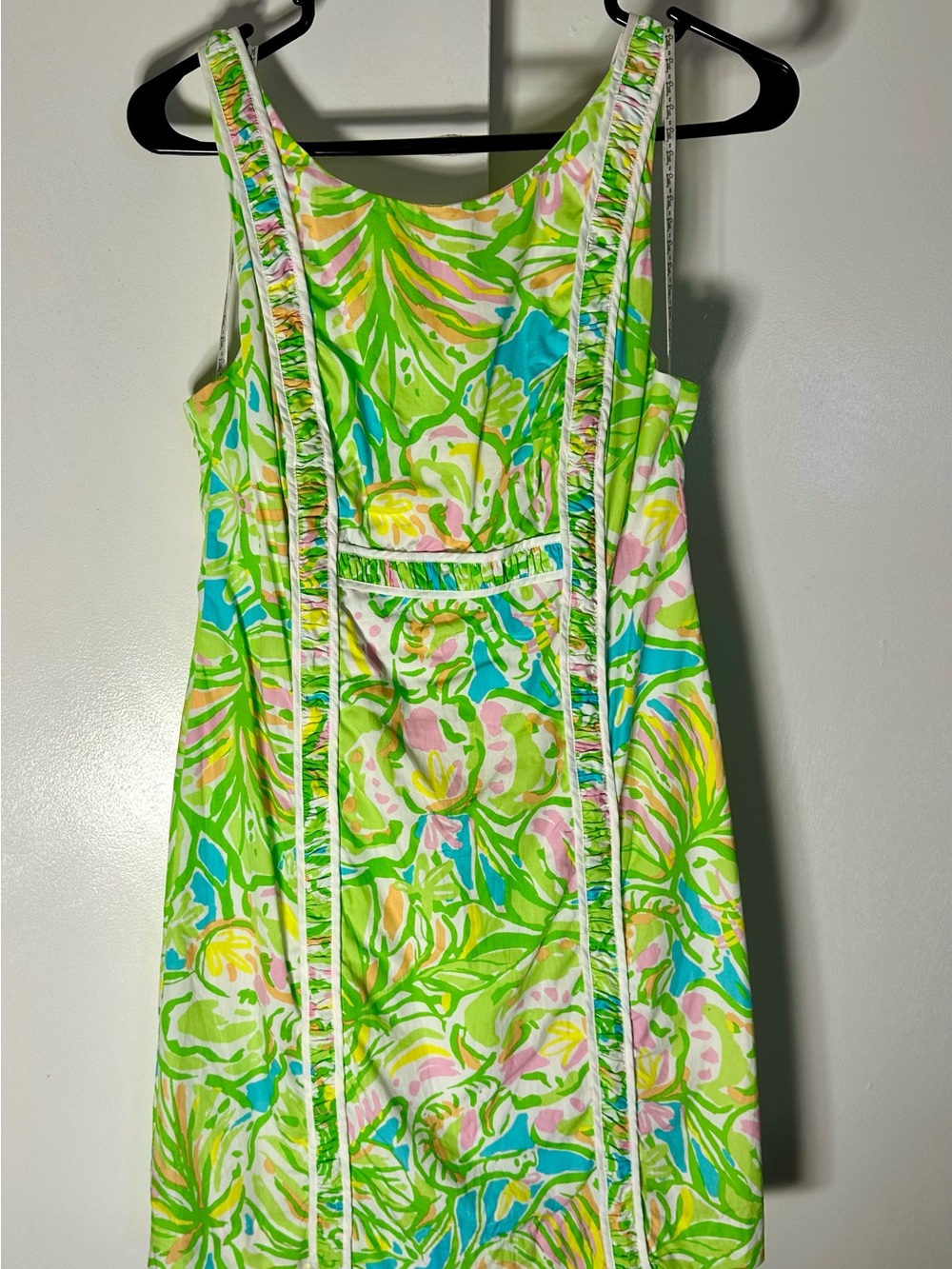 Lilly Pulitzer Green, Pink & Blue Tropical Print Dress
